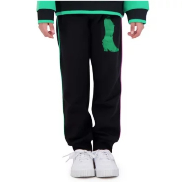 Wicked 2 Piece Black & Green Sweatsuit Girls Size   NWT - Picture 6 of 8